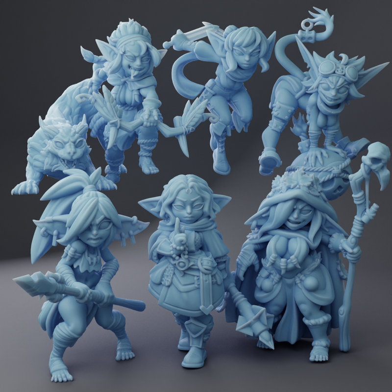 Goblin Group Vol 2 Miniatures | Fantasy Miniature | Twin Goddess Miniatures