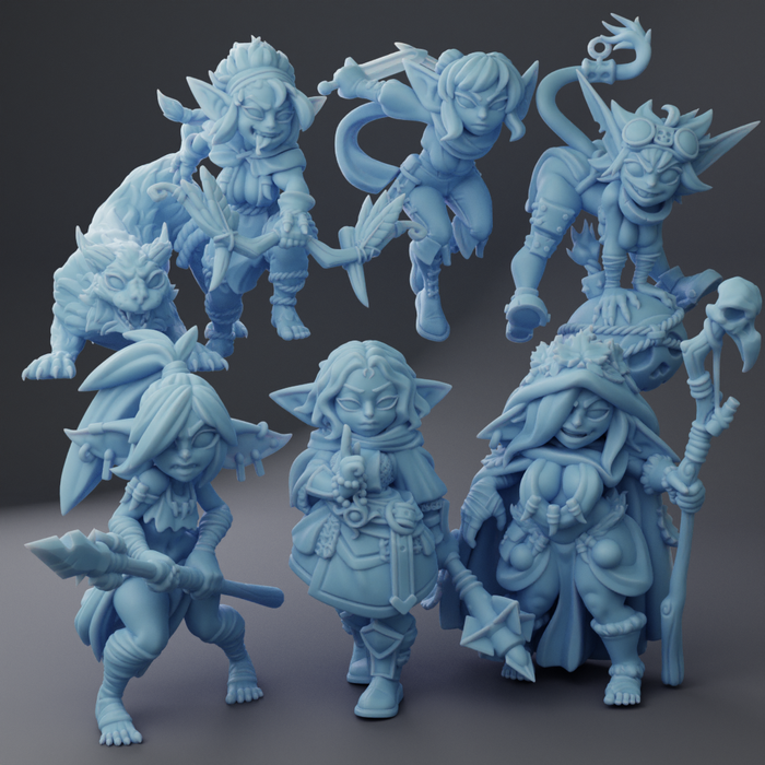 Goblin Group Vol 2 Miniatures (Full Set) | Fantasy Miniature | Twin Goddess Miniatures