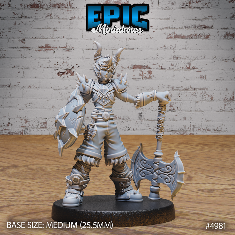 Young Barbarian #4981-#4983 | Epic Miniatures | D&D Tabletop Miniatures