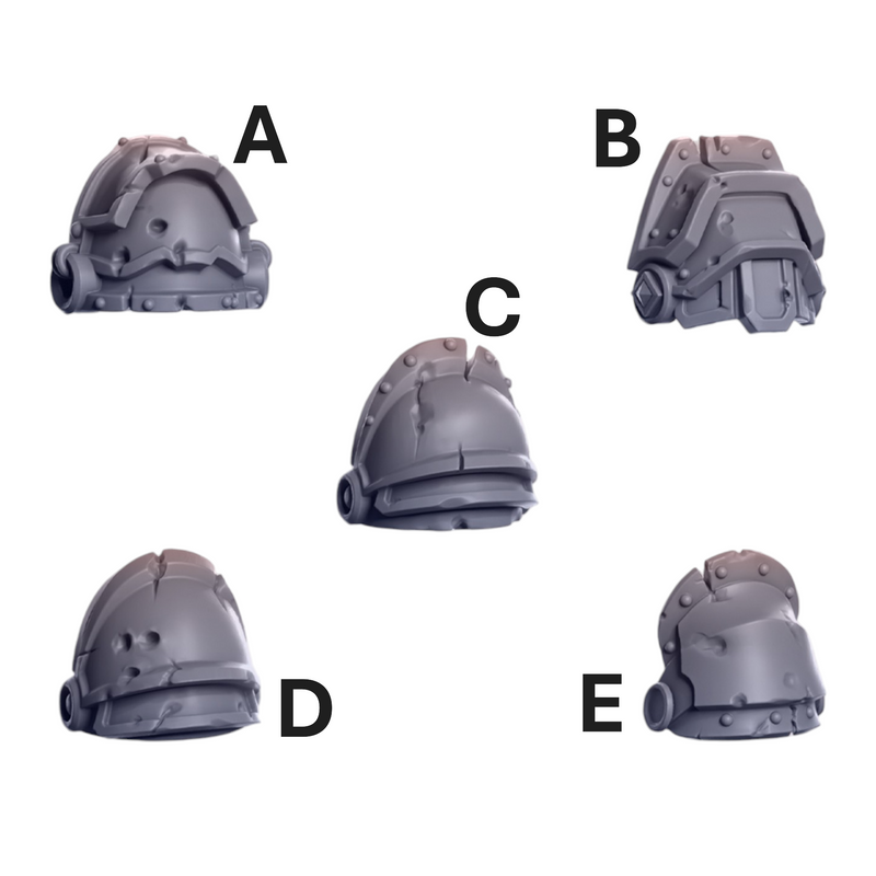 Pauldrons Pack 6 Primal Hounds Conversion Bits For 28mm 32mm Sci-fi Space Knights