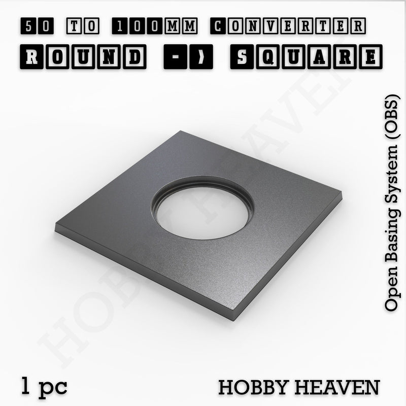Round to Square Bases Shape and Size Converters 3d Print Full Range