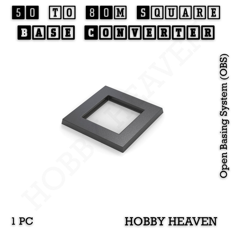 Square to Square Bases Size Converters 3d Print Full Range