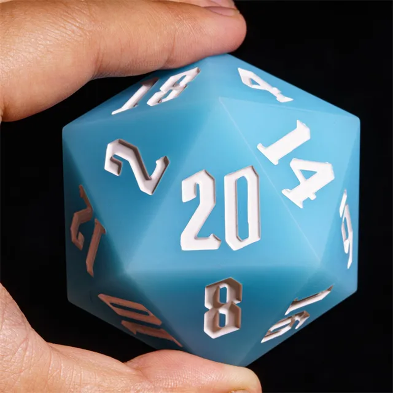 Jester's Bounce | Silicone D20 | Single Dice | Blue