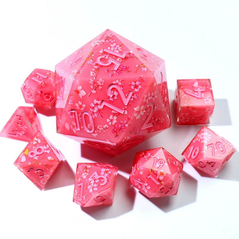 Candied Blossom | 50mm D20 | Oversized Art Core Dice | Single Dice