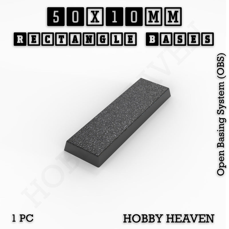 Rectangle Bases Range Sizes - 20x15mm to 75x25mm Small Sizes 3d Print Full Range Tabletop Games