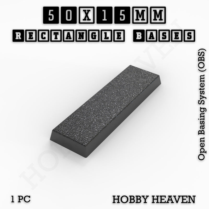 Rectangle Bases Range Sizes - 75x30mm to 125x40mm Medium Sizes 3d Print Full Range Tabletop Games