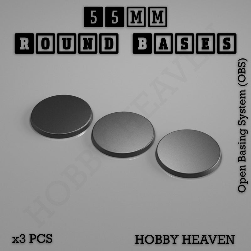 55mm Round Textured Bases 3d Printed Infinty Compatible