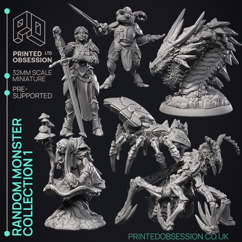 Random Monster Miniatures | Fantasy Miniature | Printed Obsession