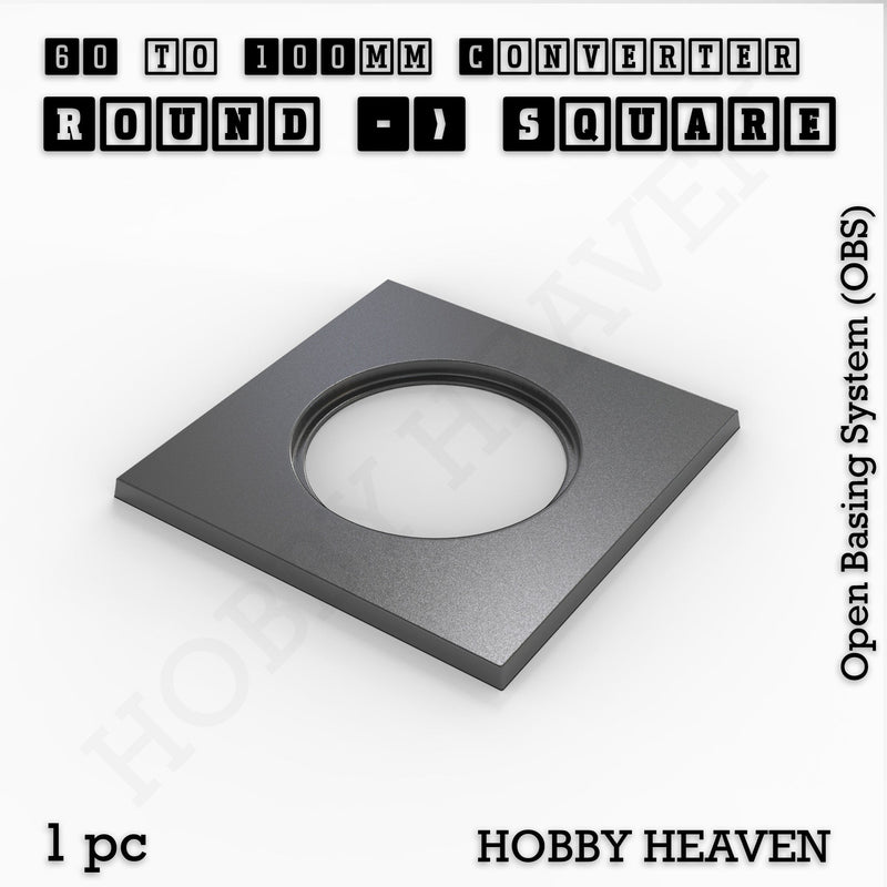 Round to Square Bases Shape and Size Converters 3d Print Full Range