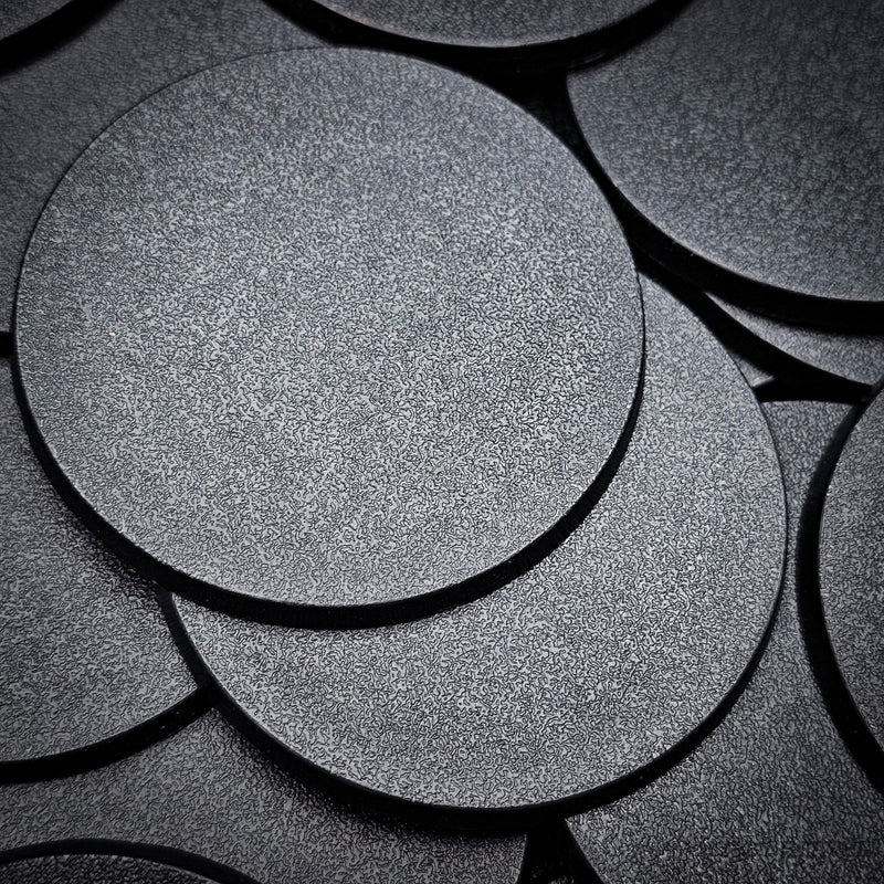 60mm Round Plain Plastic Bases