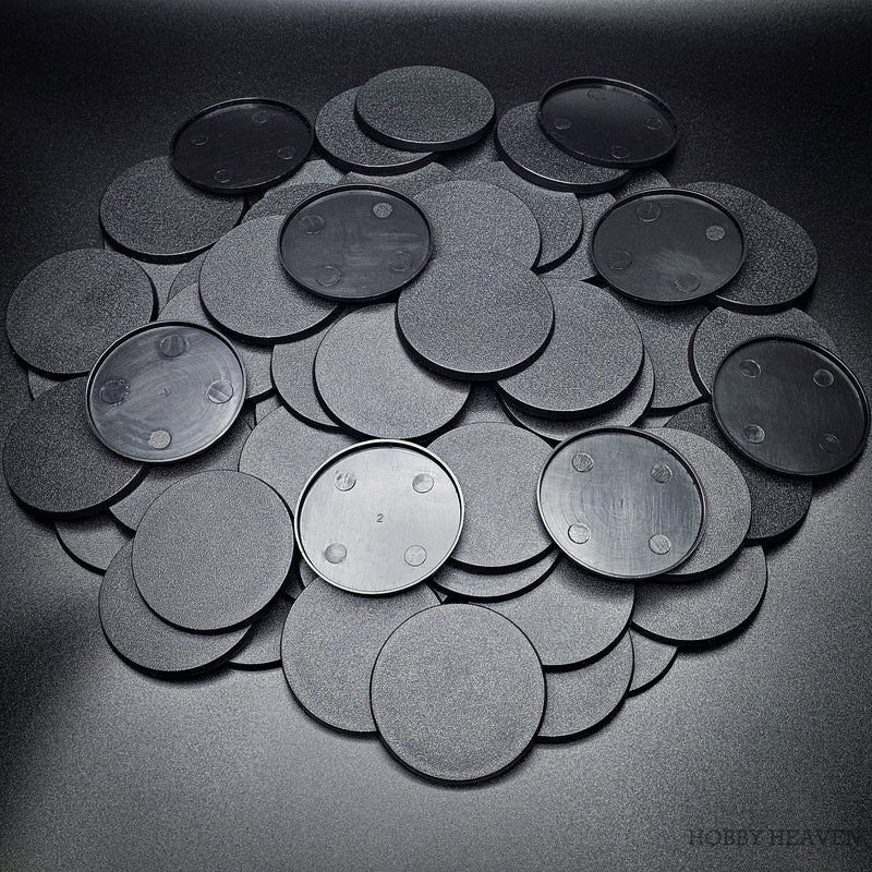 60mm Round Plain Plastic Bases