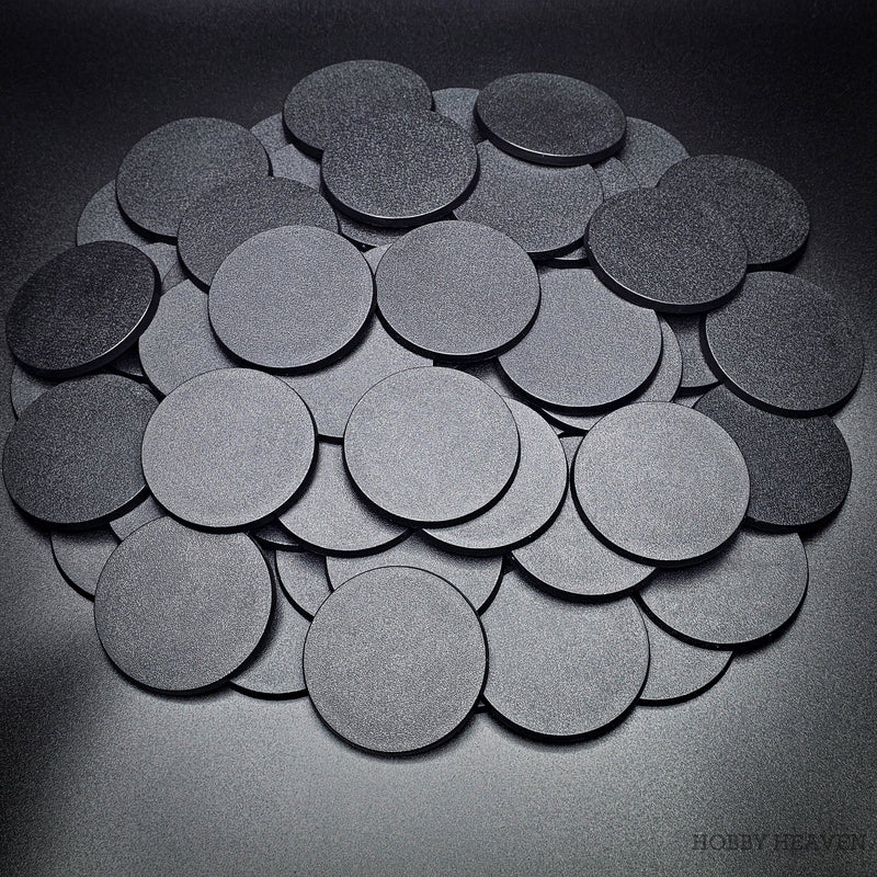 60mm Round Plain Plastic Bases