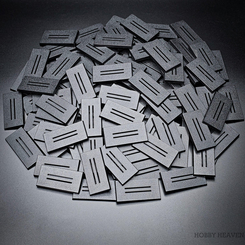 60x30mm Rectangle Slotted Plastic Bases