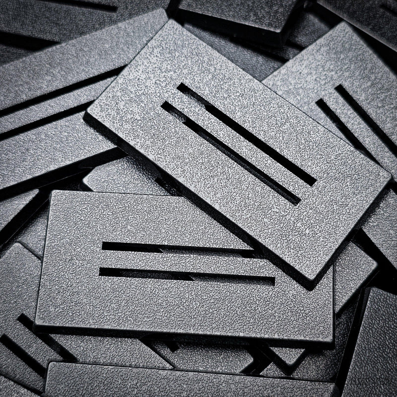 60x30mm Rectangle Slotted Plastic Bases