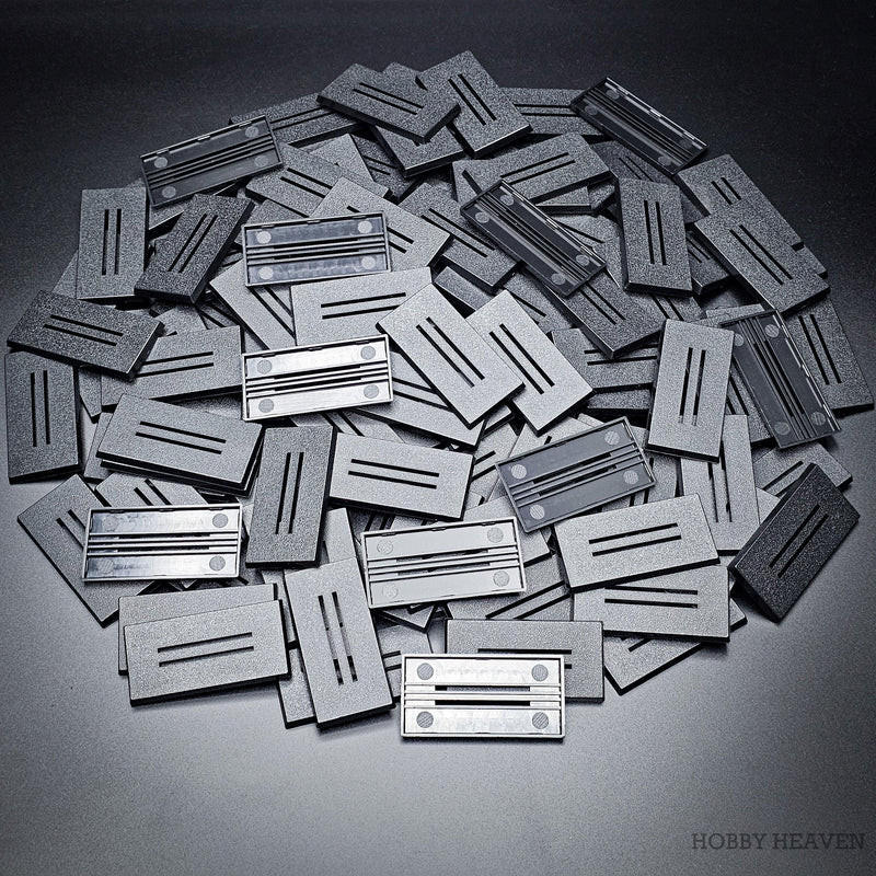 60x30mm Rectangle Slotted Plastic Bases