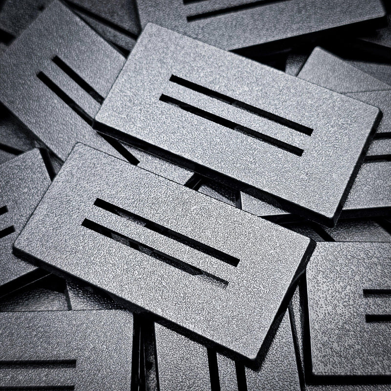 60x30mm Rectangle Slotted Plastic Bases