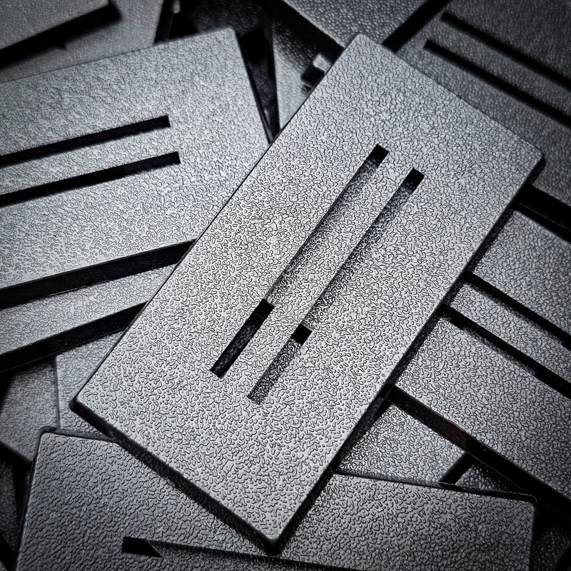 60x30mm Rectangle Slotted Plastic Bases