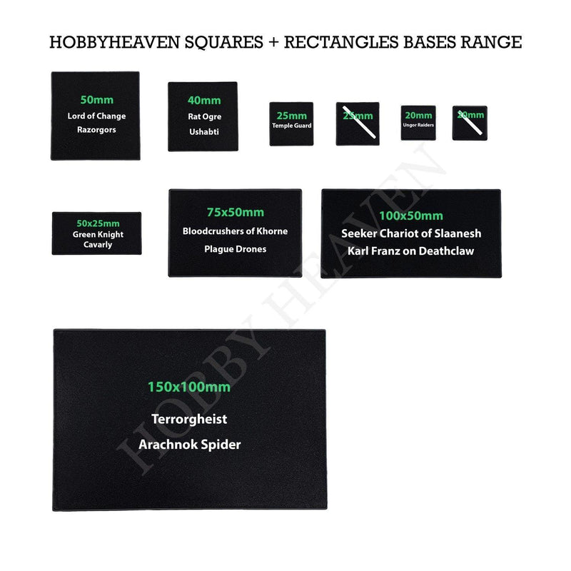 60x40mm Rectangular Plain Plastic Bases