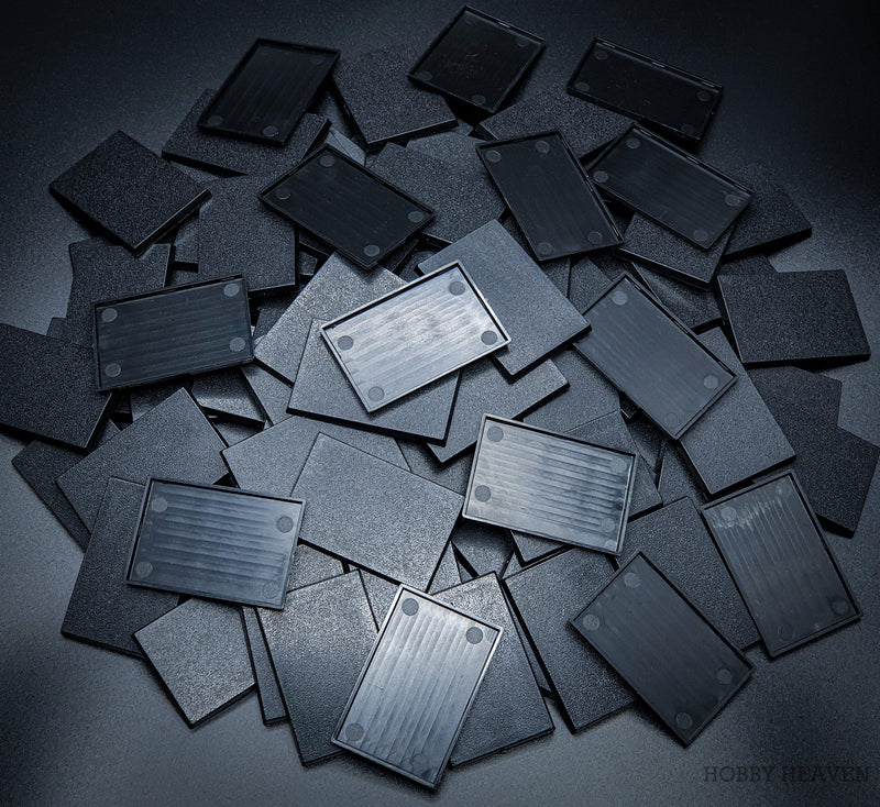 60x40mm Rectangular Plain Plastic Bases
