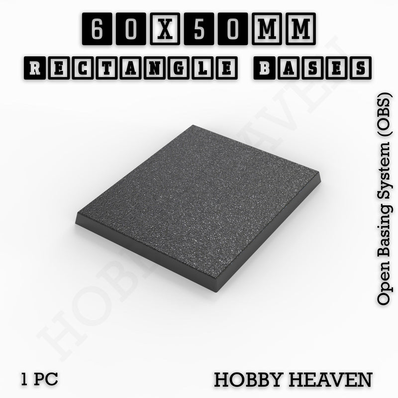 Rectangle Bases Range Sizes - 20x15mm to 75x25mm Small Sizes 3d Print Full Range Tabletop Games