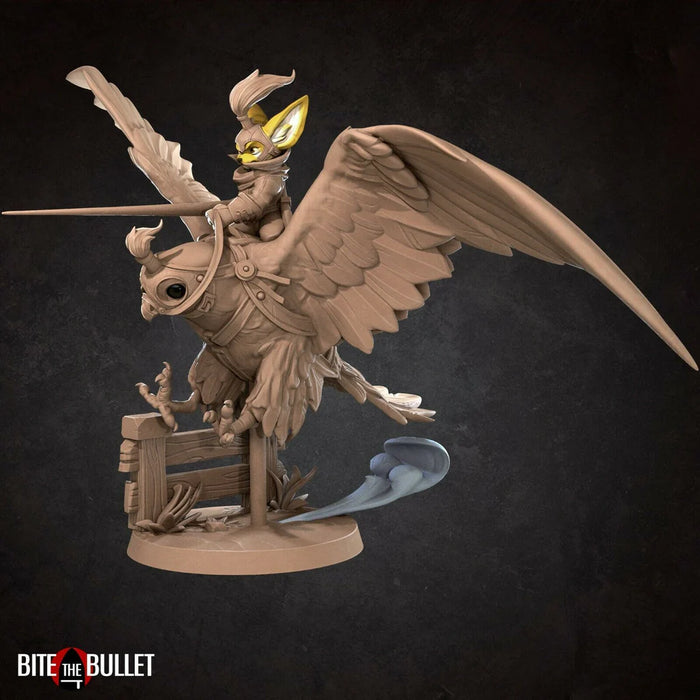Kestrel Knight Rider | Foxfolk | Fantasy Miniature | Bite the Bullet
