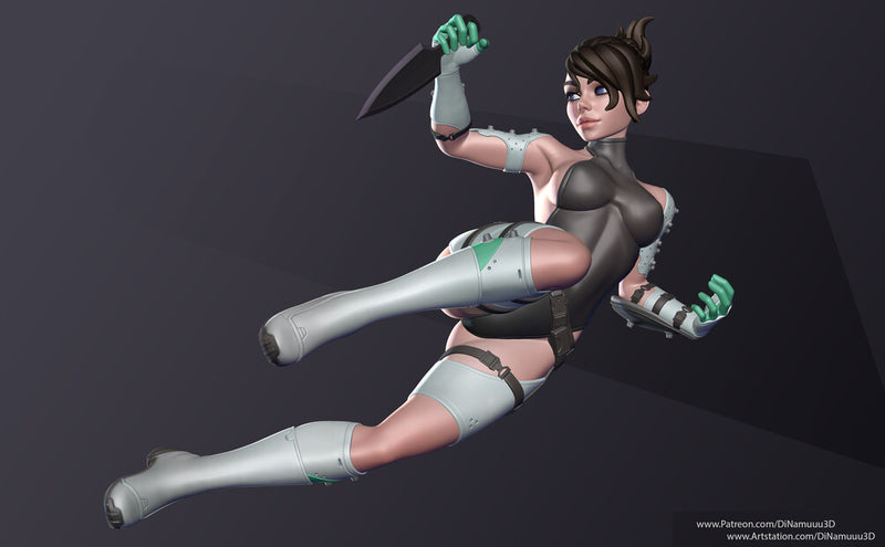 Ghost Legend | Pin-Up Statue Fan Art Miniature Unpainted | Dinamuu3D