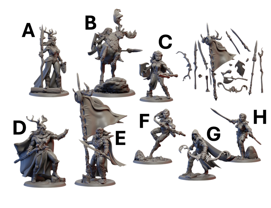 Wood Elf Gang Miniatures | Ghamak