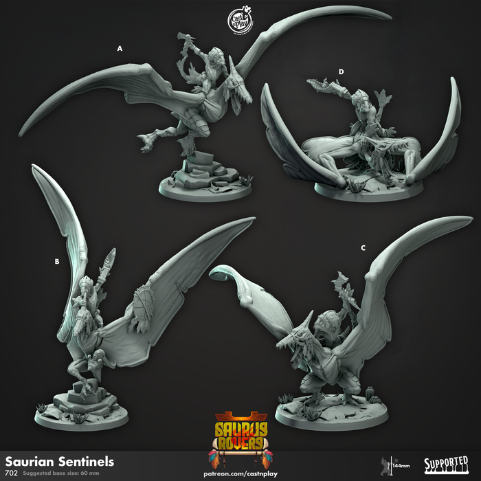 Saurian Sentinel Miniatures | Saurus Rovers | Fantasy Miniature | Cast n Play