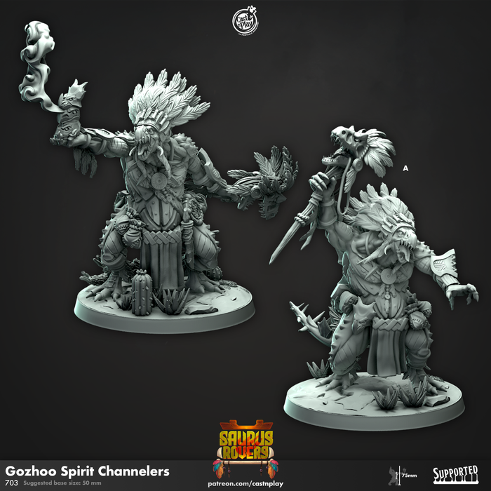 Gozhoo Spirit Channeler Miniatures | Saurus Rovers | Fantasy Miniature | Cast n Play