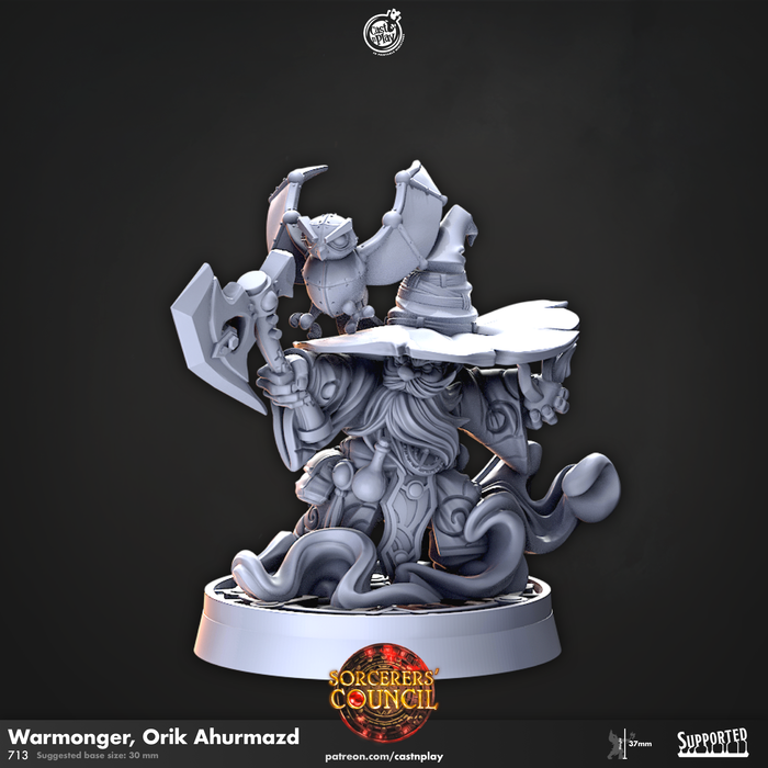 Warmonger Orik Ahurmazd | Sorcerers Council | Fantasy Miniature | Cast n Play