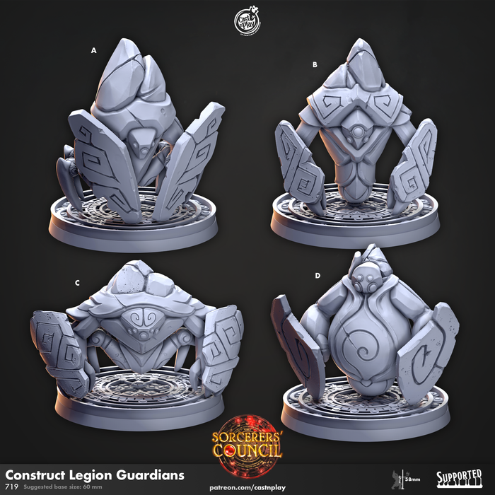 Construct Legion Guardian Miniatures | Sorcerers Council | Fantasy Miniature | Cast n Play