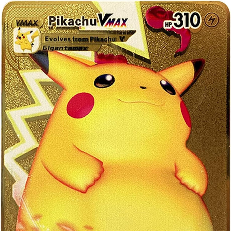 Gold Pikachu VMAX - Metal Pokemon Card