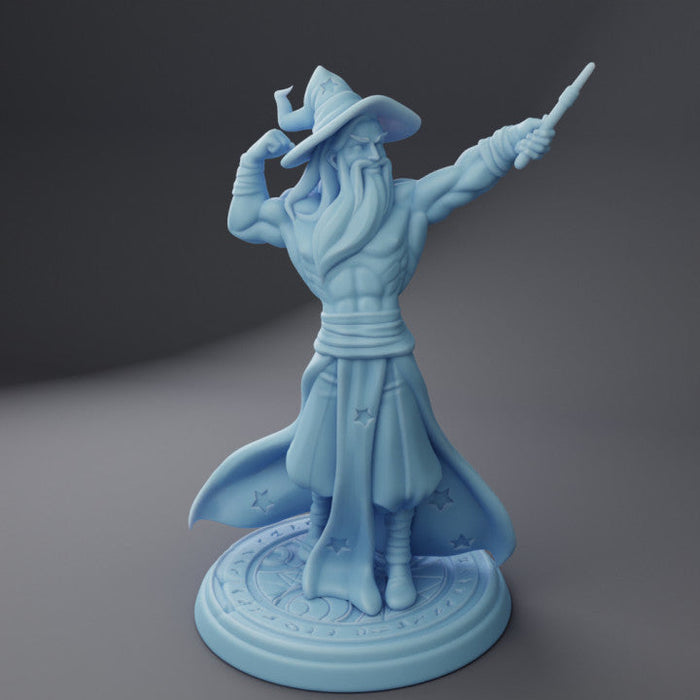 Brent the buff Wizard A (75mm) | May '23 Adventurer | Fantasy Miniature | Twin Goddess Miniatures