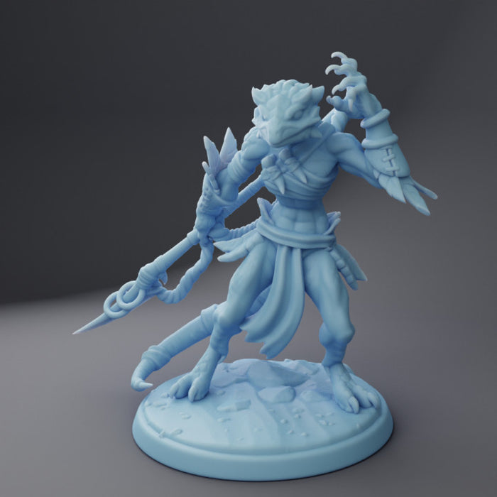 Lizard-folk Shaman C | Additional Adventurer | Fantasy Miniature | Twin Goddess Miniatures