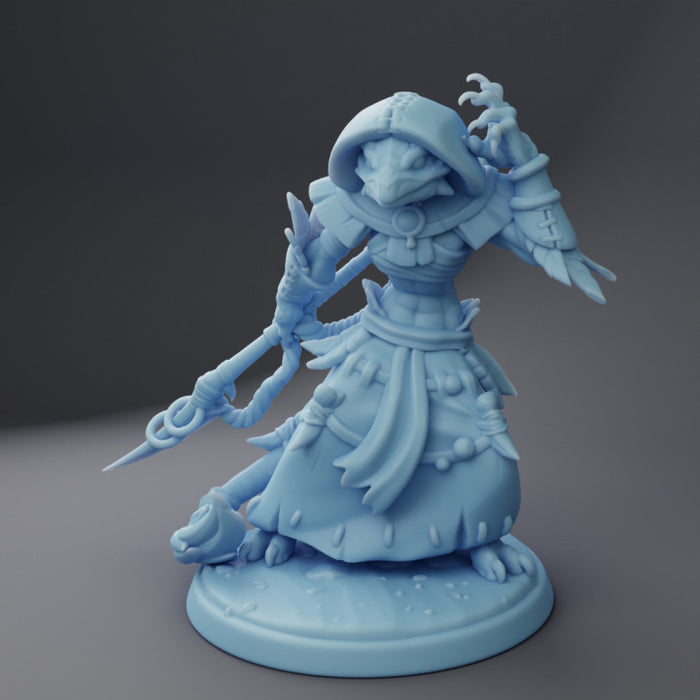 Lizard-folk Shaman B | Additional Adventurer | Fantasy Miniature | Twin Goddess Miniatures