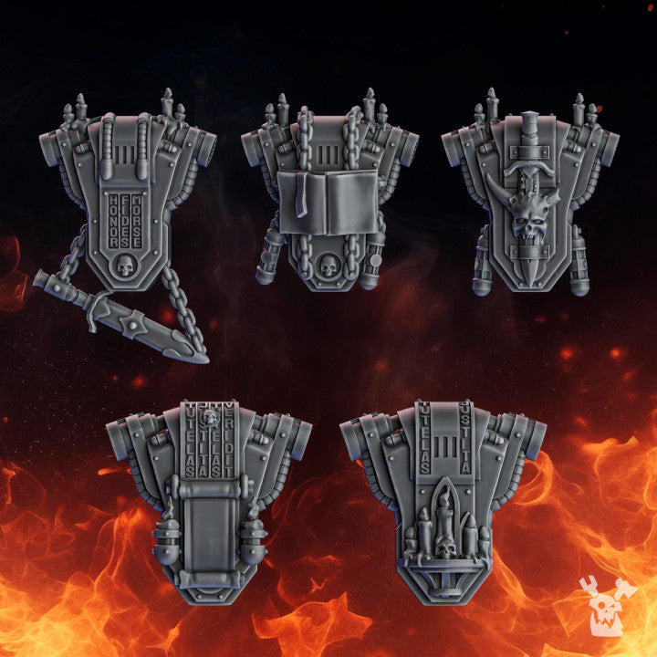 Warden Backpacks | Pactum Aeternum | Conversion Bits For 28mm 32mm Sci-fi Space Knights