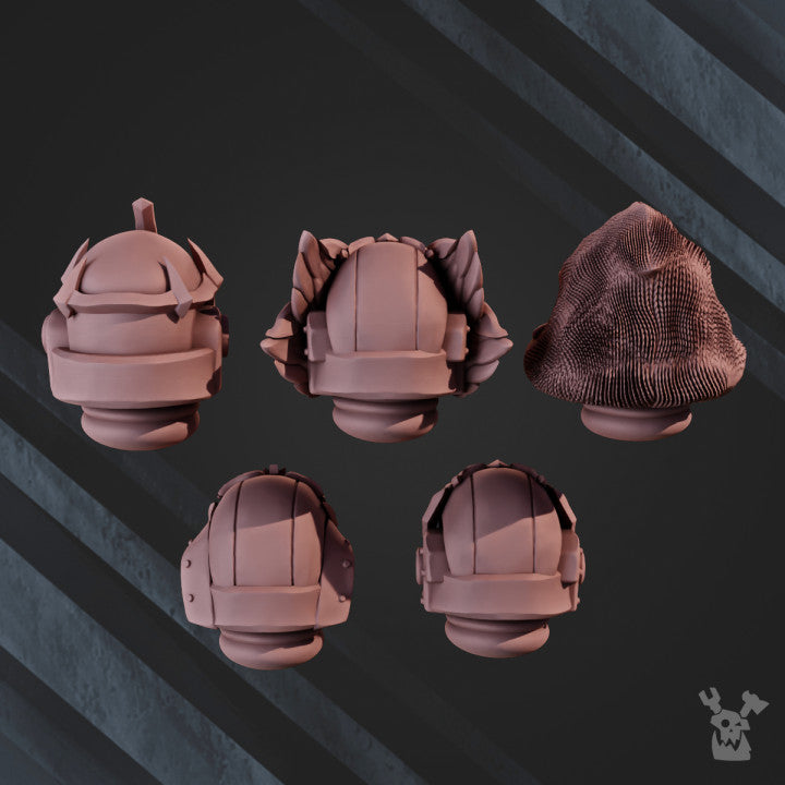 Space Crusaders "Winged Lions" Head Bits Set x5