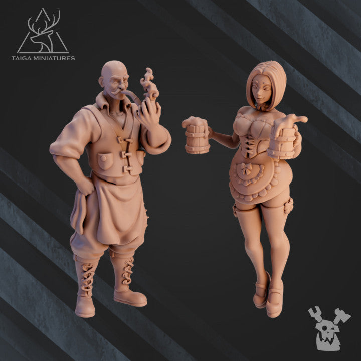 Fantasy Tavern bartender and waitress