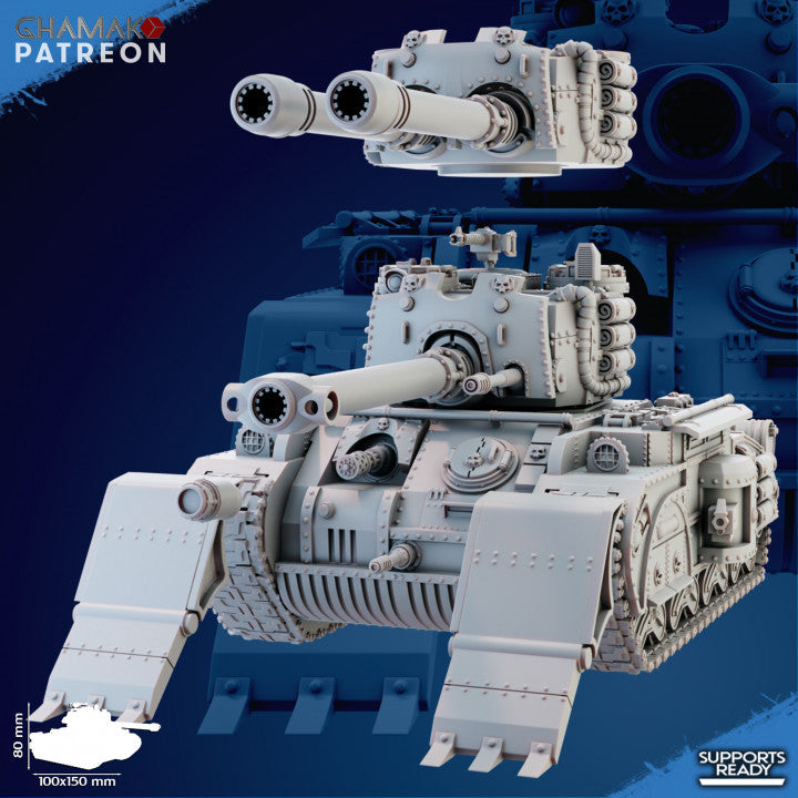 Terra Invicta Battle Tank | Imperial Soldiers | Grimdark Proxy Miniature | Ghamak