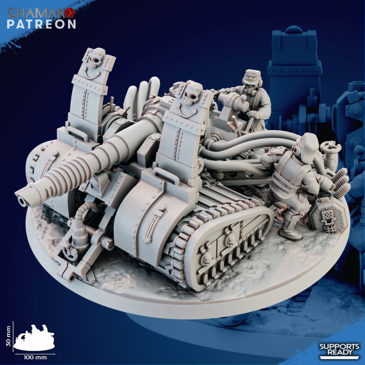 Trencher Iron Korps Field Artillery Miniatures | Imperial Soldiers | Grimdark Proxy Miniature | Ghamak