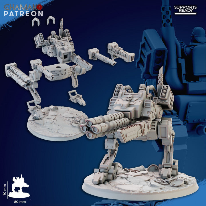 ATS Scout Walker | Imperial Soldiers | Grimdark Proxy Miniature | Ghamak