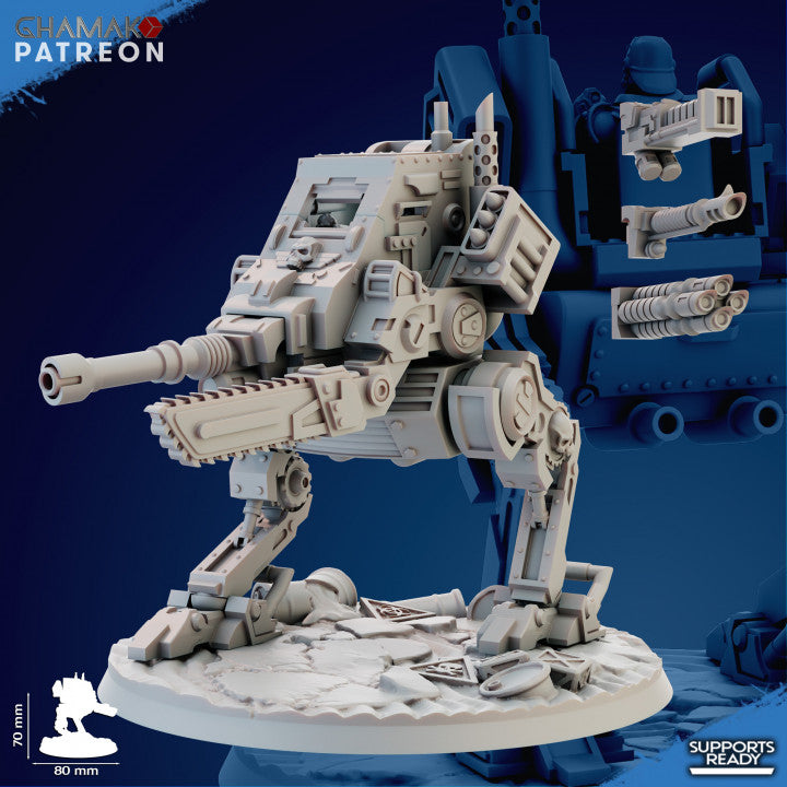 ATS War Walker | Imperial Soldiers | Grimdark Proxy Miniature | Ghamak