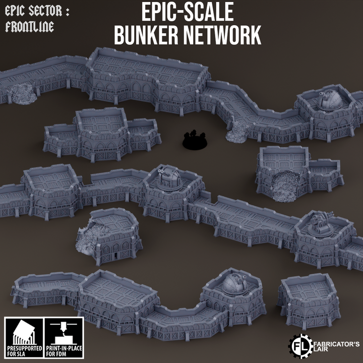 Frontline Bunker Network Scenery Set | Epic Sector | Fabricators Lair