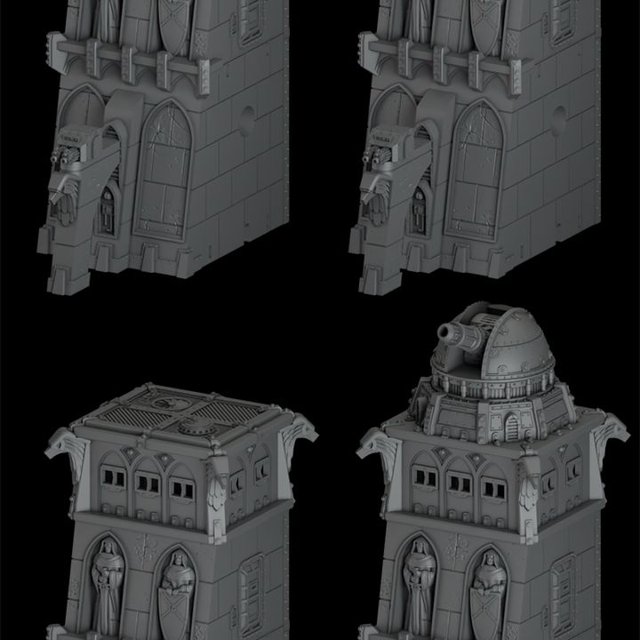 Grimdark Modular Fortress Scenery Set | Gothic Sector | Fabricators Lair