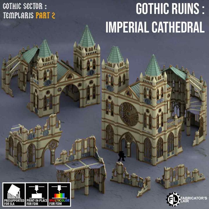 Gothic Ruins Imperial Cathedral | Gothic Sector Templaris | Fabricators Lair