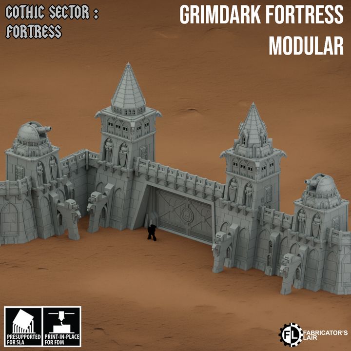 Grimdark Modular Fortress Scenery Set | Gothic Sector | Fabricators Lair