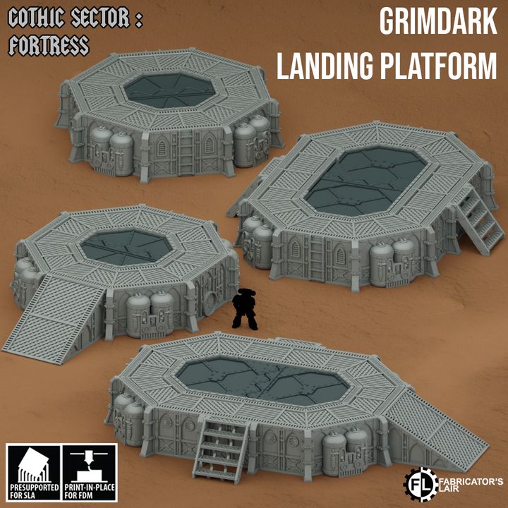 Grimdark Landing Platform | Gothic Sector Fortress | Fabricators Lair