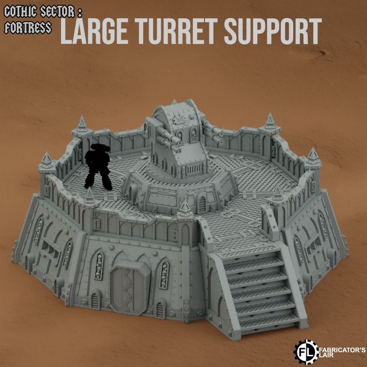 Grimdark Turrets & Platforms | Gothic Sector Fortress | Fabricators Lair