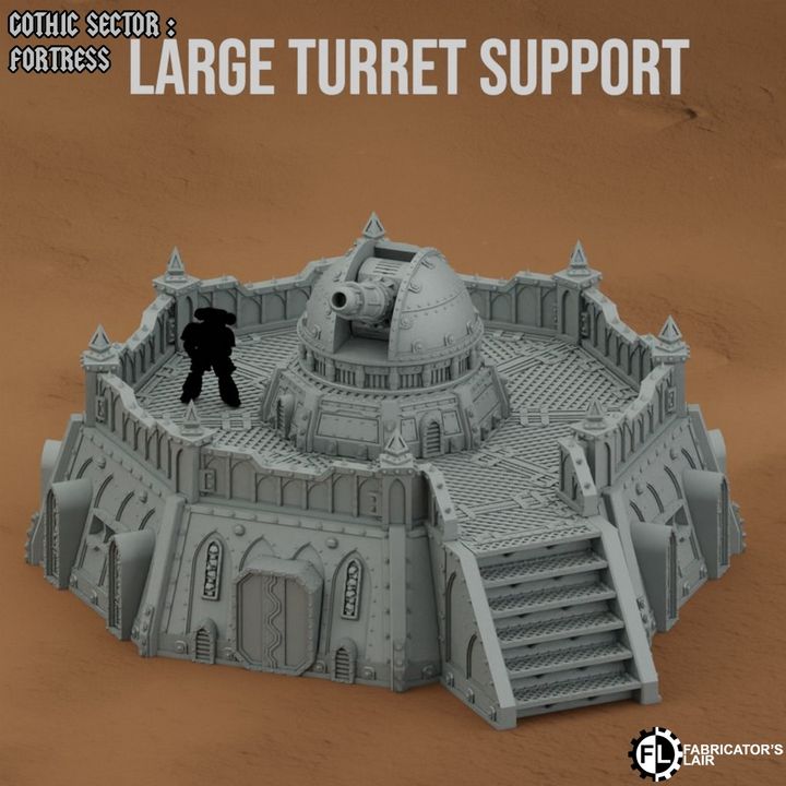 Grimdark Turrets & Platforms | Gothic Sector Fortress | Fabricators Lair