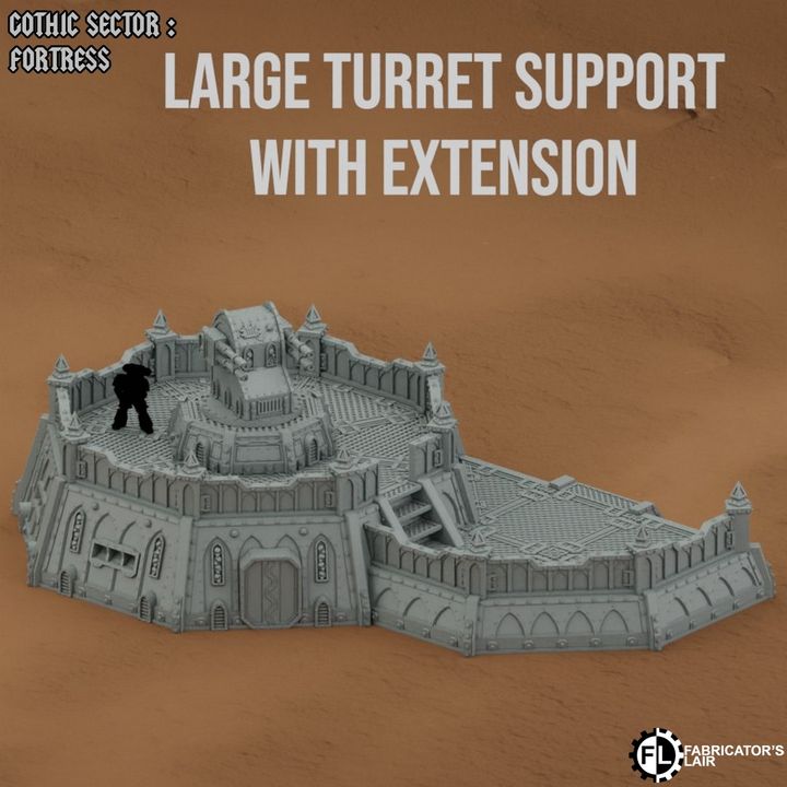 Grimdark Turrets & Platforms | Gothic Sector Fortress | Fabricators Lair